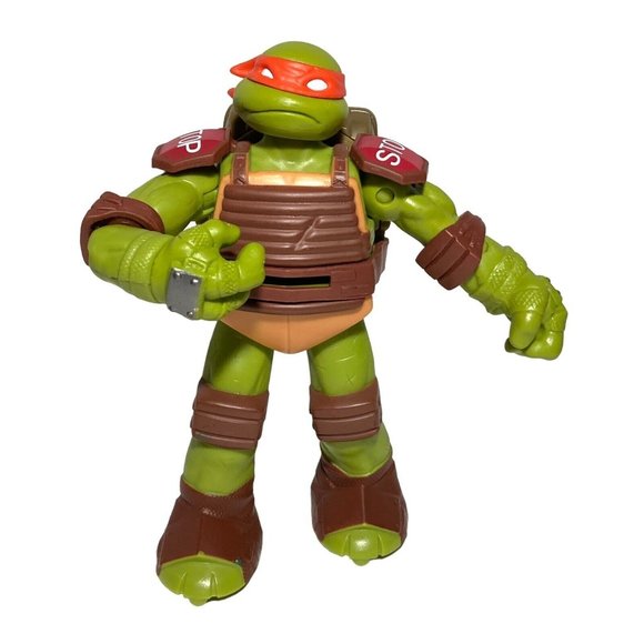 TMNT Teenage Mutant Ninja Turtles Lot 5 Action Figures Disc Michelangelo Raphael - Picture 10 of 15